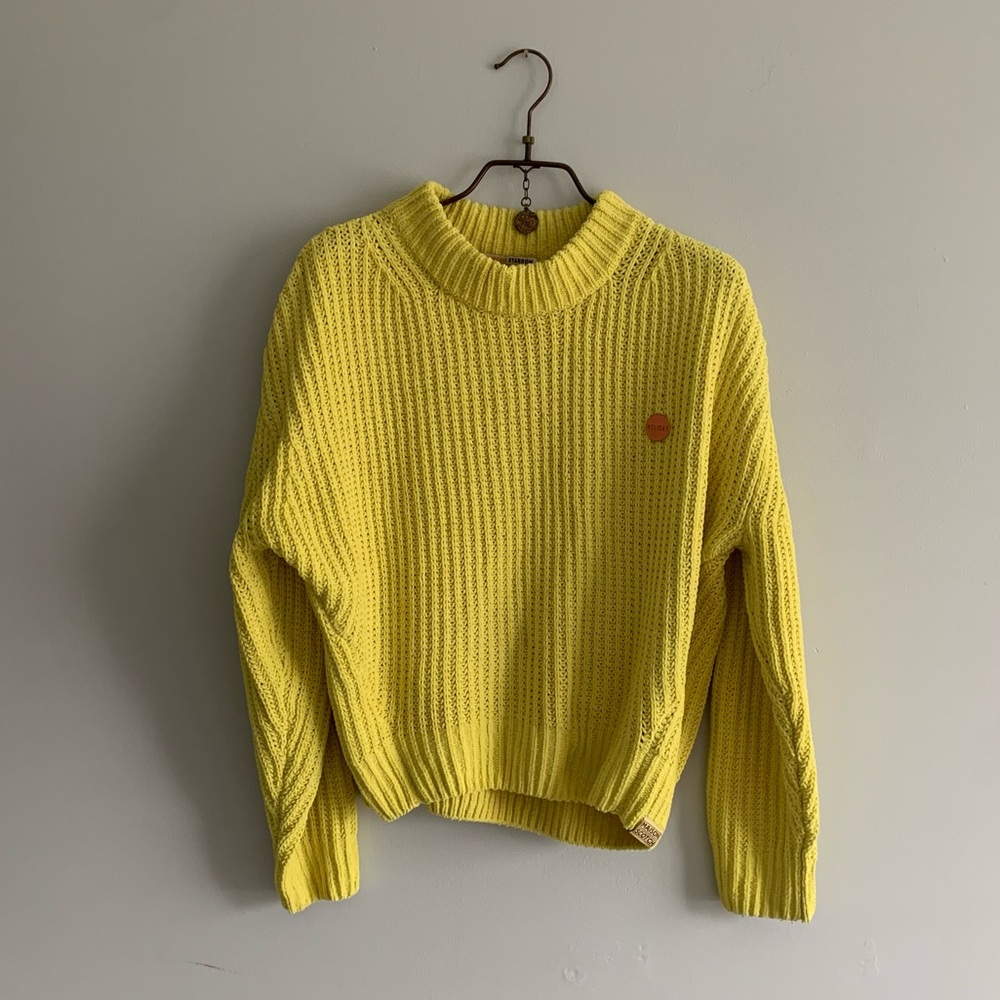 Maison Scotch Yellow Knit Sweater